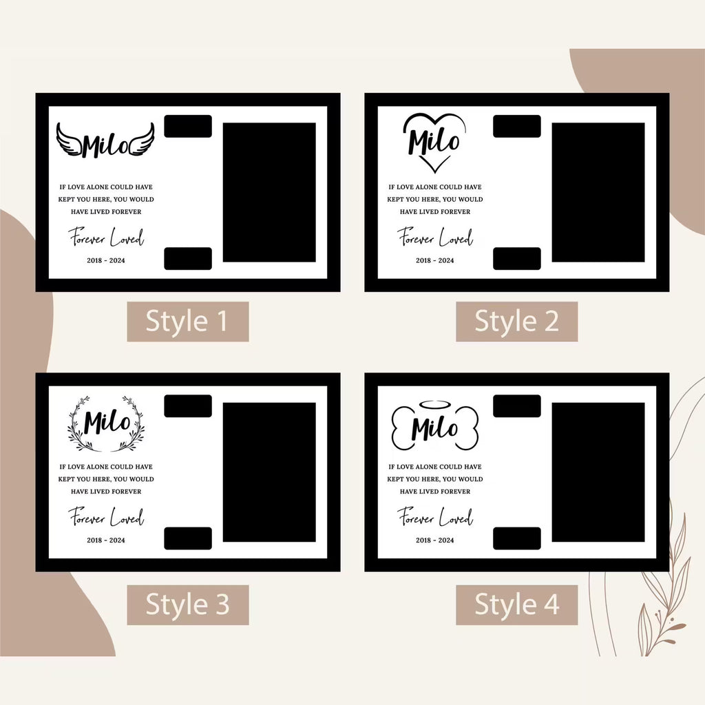 Personalized Pet Memorial Wooden Frame