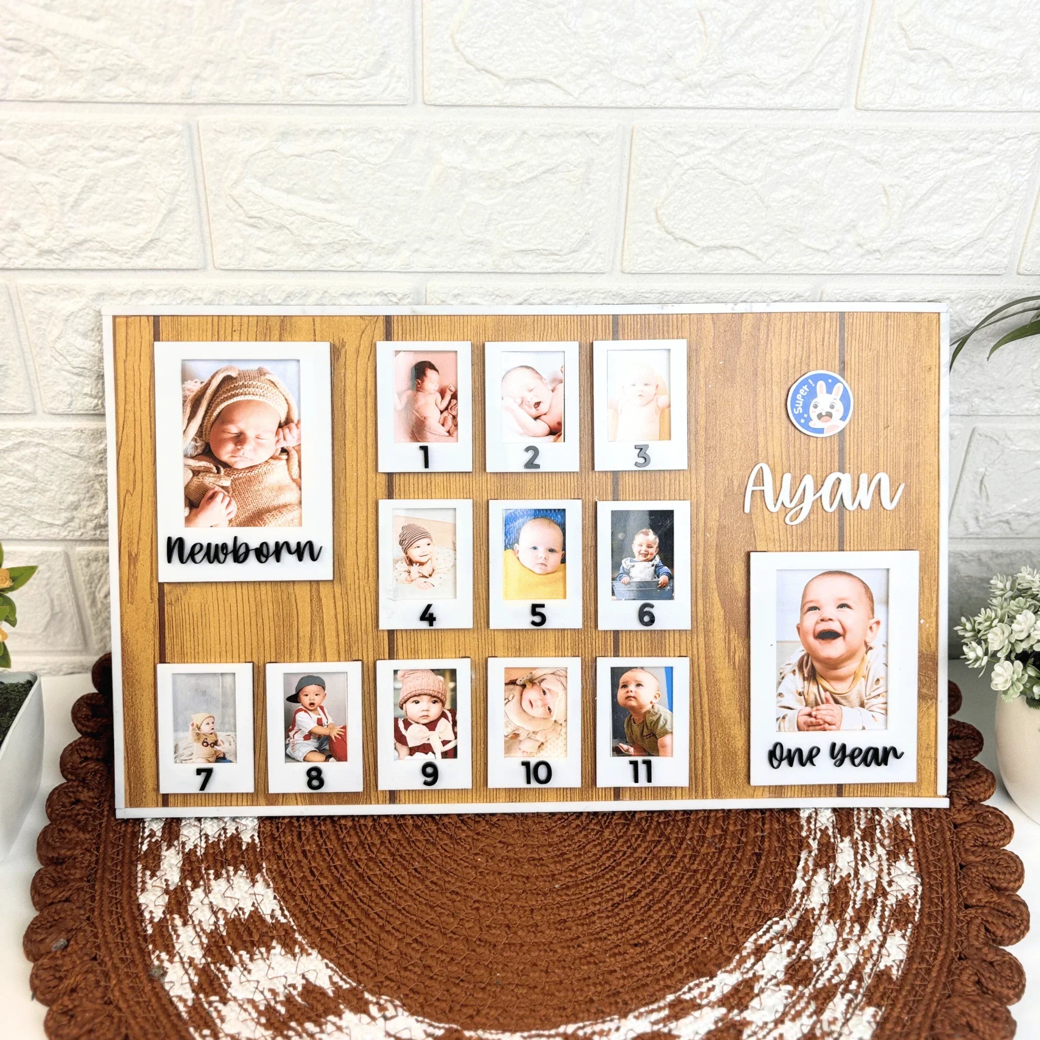 1st Year Photo Frame - Baby Photo Board