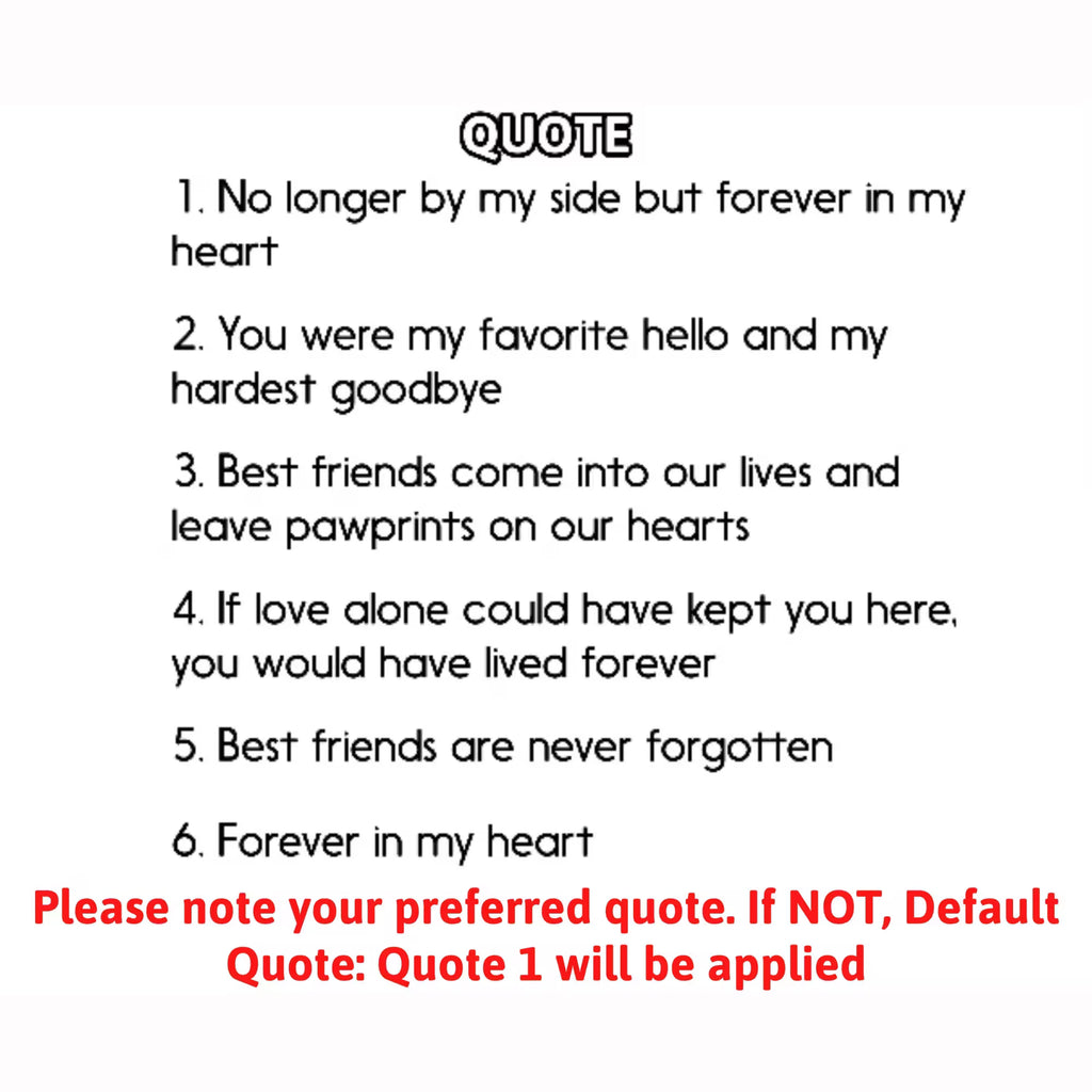 Personalized Pet Memorial Wooden Frame