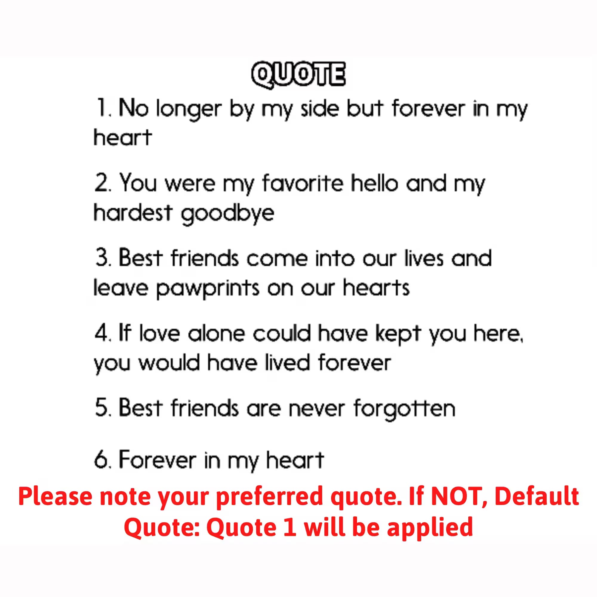 Personalized Pet Memorial Wooden Frame