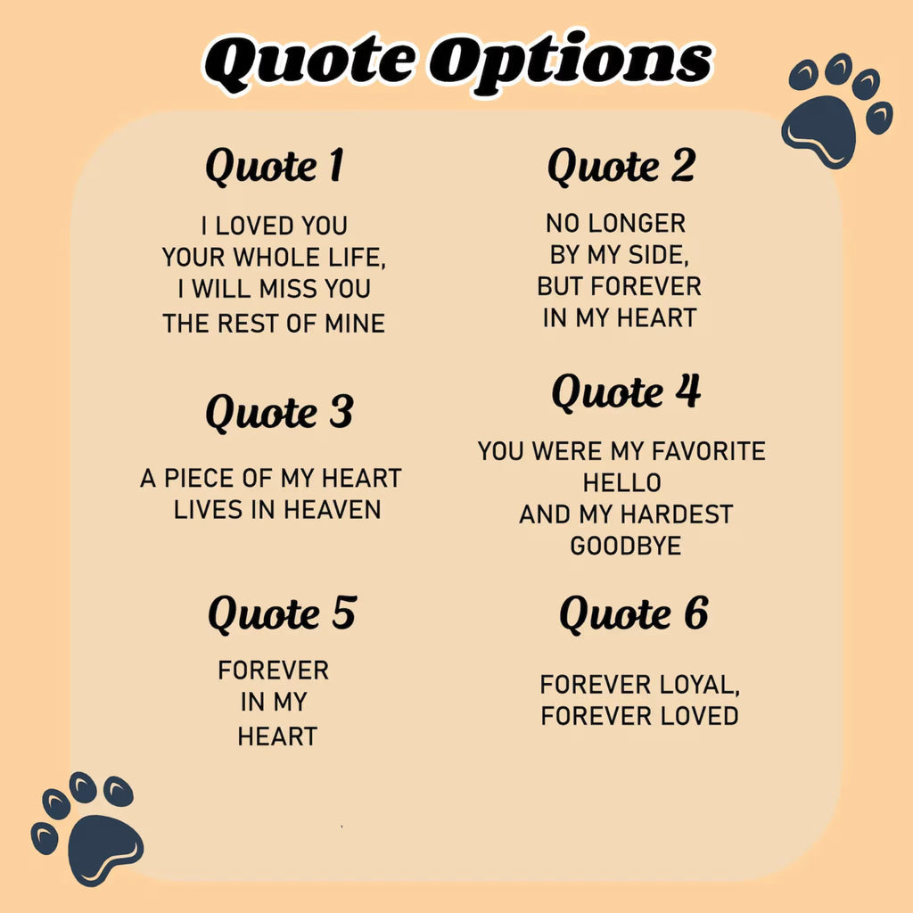 Personalized Pet Loss Night Light with Photo & Fur Storage