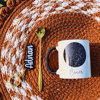 Birthday Gift Set - Starmap Mug + Keychain + Golden Spoon