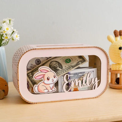 Custom Piggy Bank With Name - Kids Coin Bank Baby Shower Gift