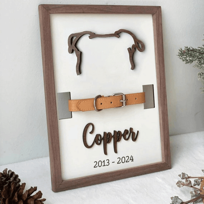 Dog Memorial Frame with Collar Holder