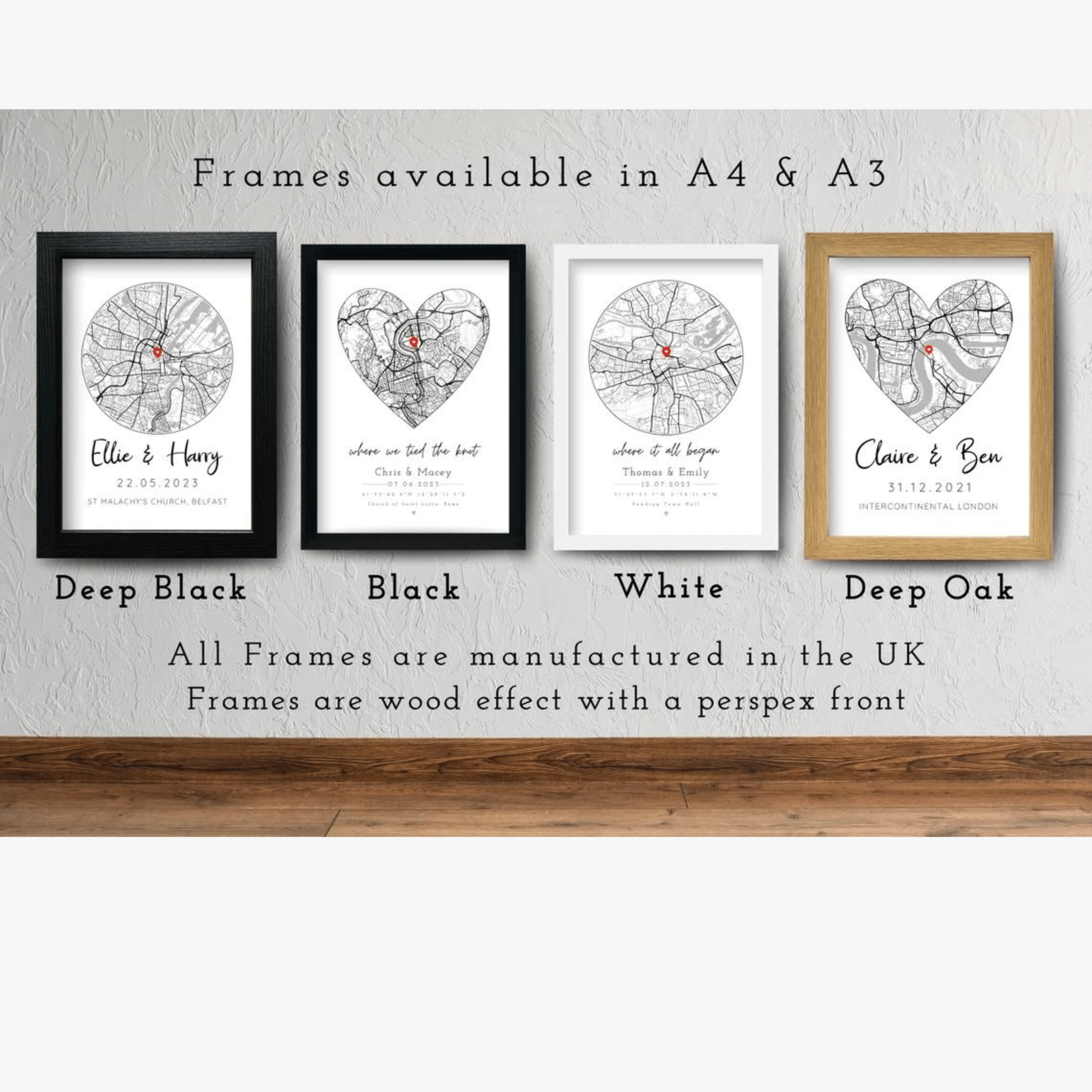 First Date Frame - Personalized Wedding Anniversary Gift