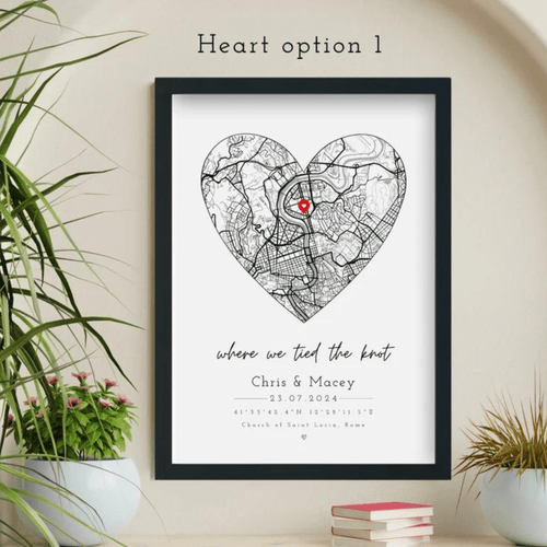 First Date Frame - Personalized Wedding Anniversary Gift