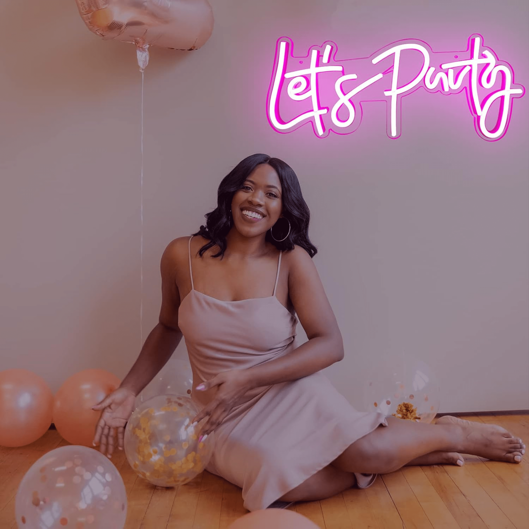 Lets Party Neon Sign - USB Decoration