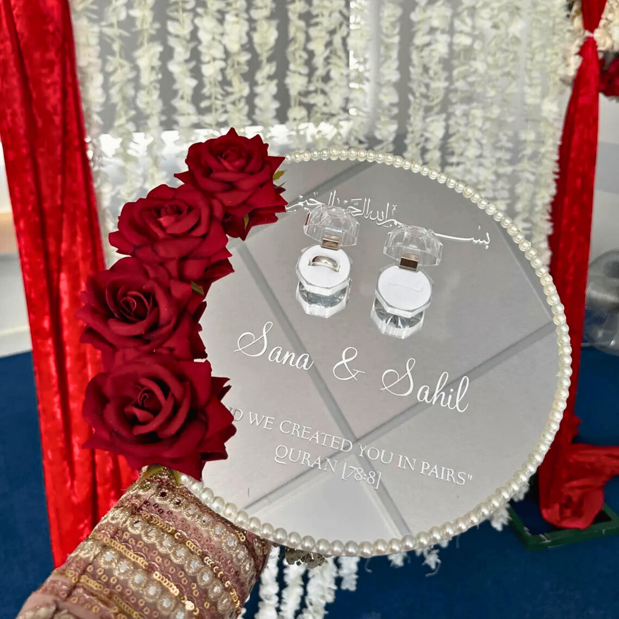 Mirror For Nikah With Ring Box
