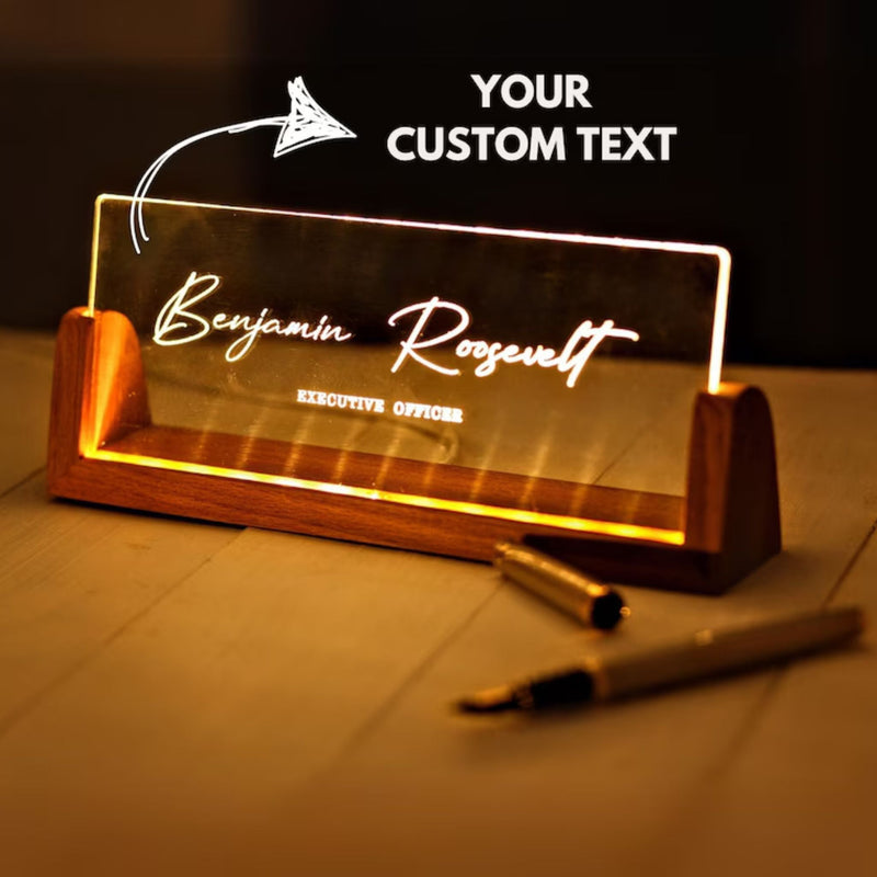 Personalized Desk Name Plate - Promotion, and Boss Gifts